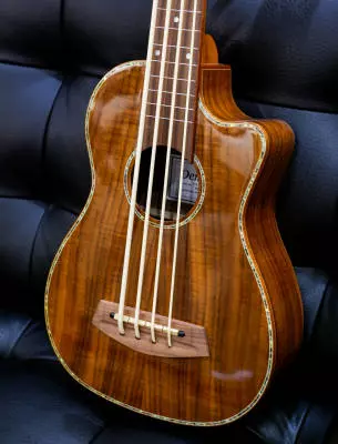 Denver - Acacia Fretless Bass Ukulele with Gig Bag